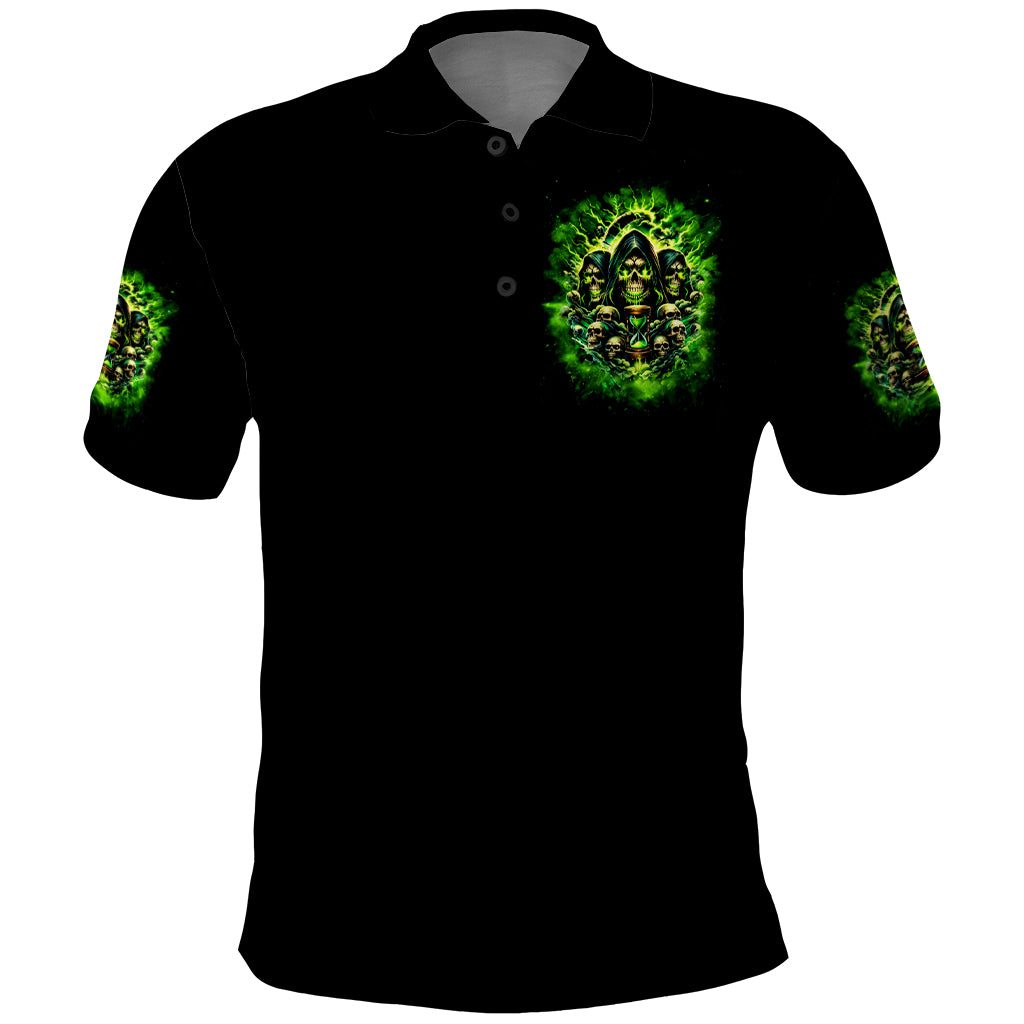 Flame Skull Polo Shirt I Have 3 Sides Quite Sweet Funny Crazy - Wonder Print Shop