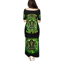 Flame Skull Puletasi I Have 3 Sides Quite Sweet Funny Crazy - Wonder Print Shop