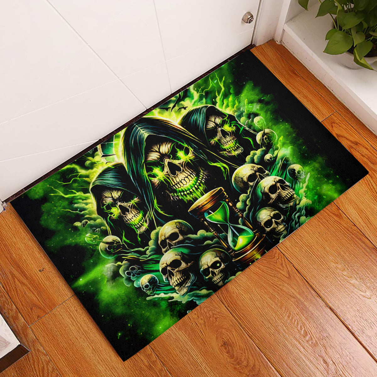Flame Skull Rubber Doormat I Have 3 Sides Quite Sweet Funny Crazy - Wonder Print Shop