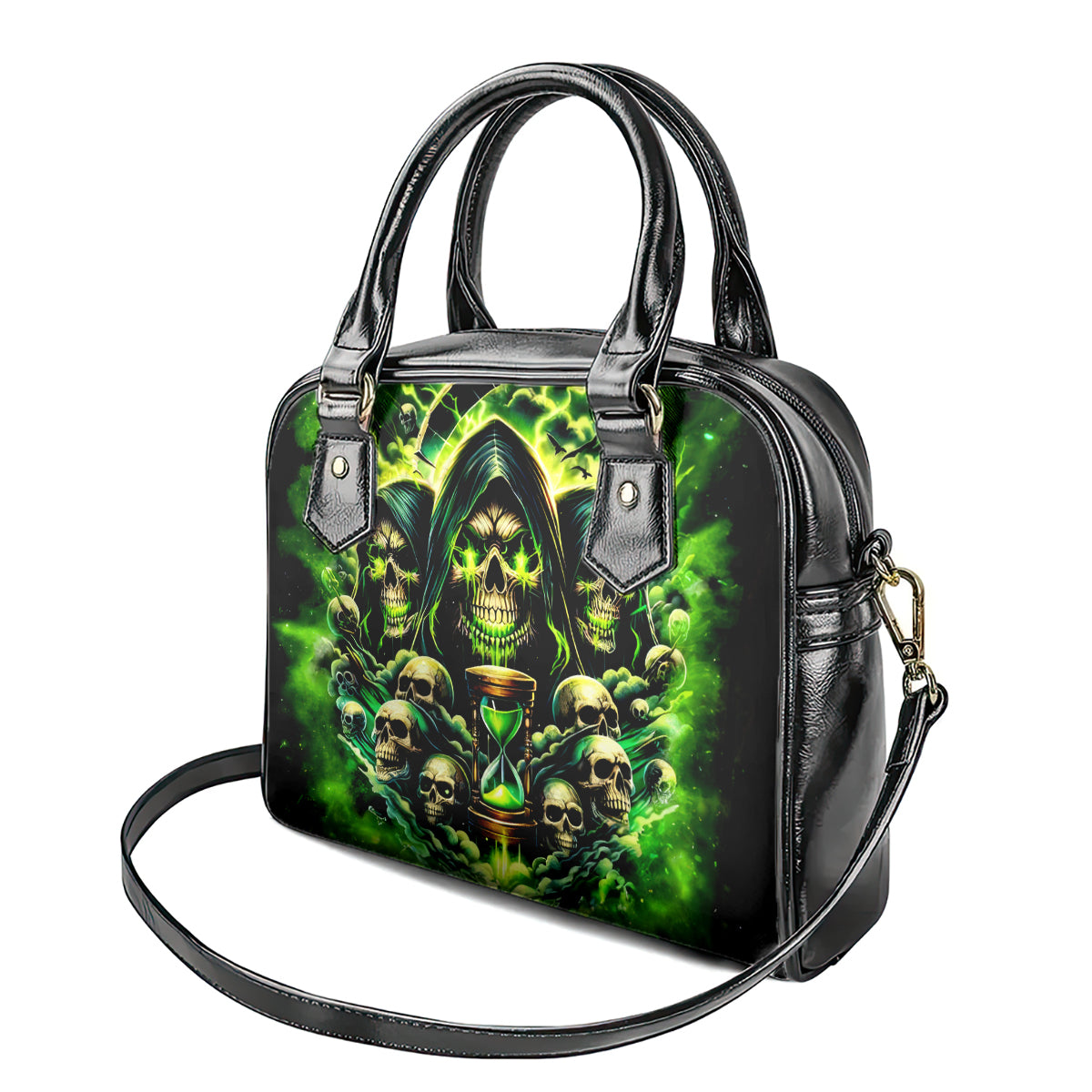 Flame Skull Shoulder Handbag I Have 3 Sides Quite Sweet Funny Crazy