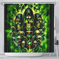 Flame Skull Shower Curtain I Have 3 Sides Quite Sweet Funny Crazy