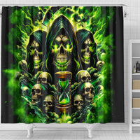 Flame Skull Shower Curtain I Have 3 Sides Quite Sweet Funny Crazy