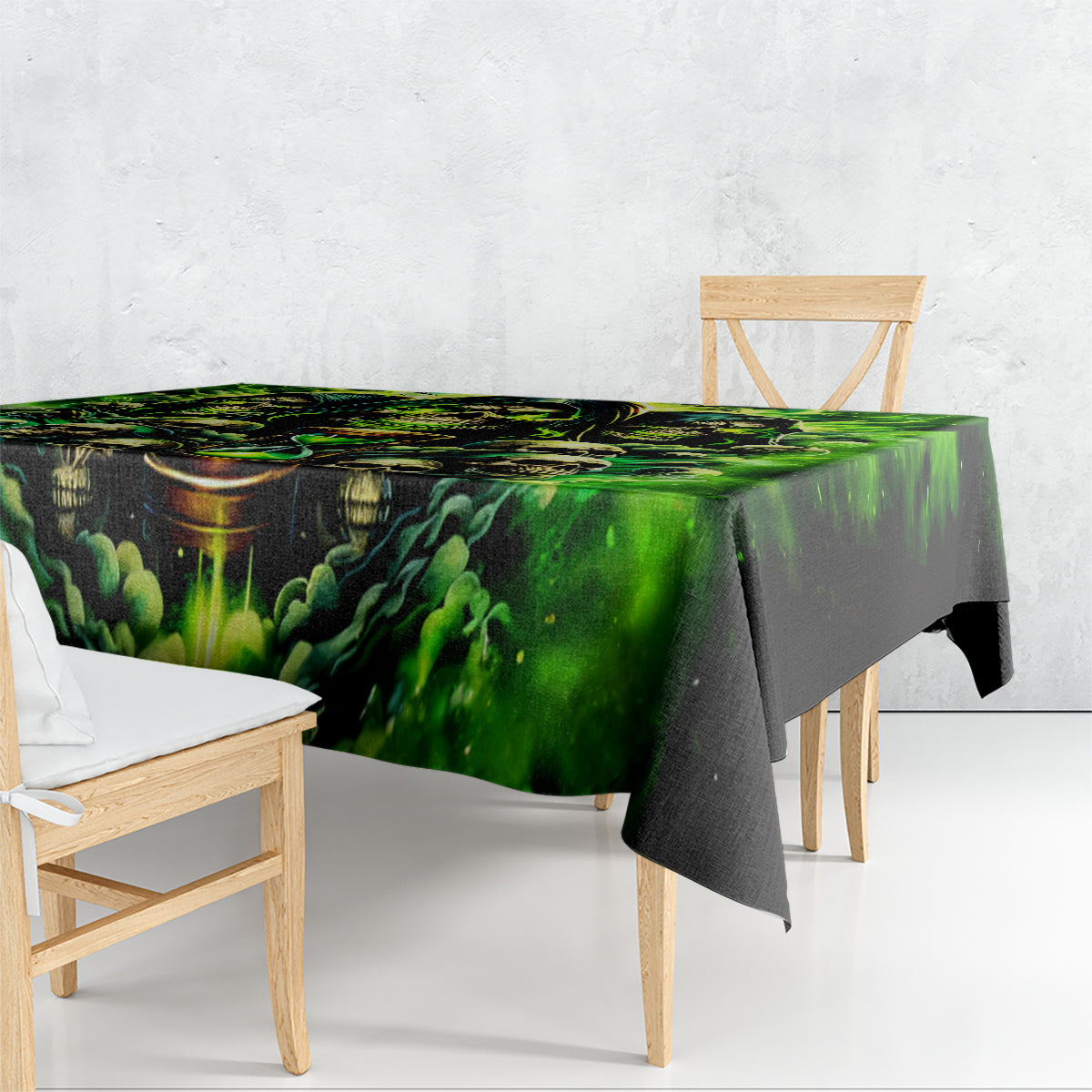 Flame Skull Tablecloth I Have 3 Sides Quite Sweet Funny Crazy - Wonder Print Shop