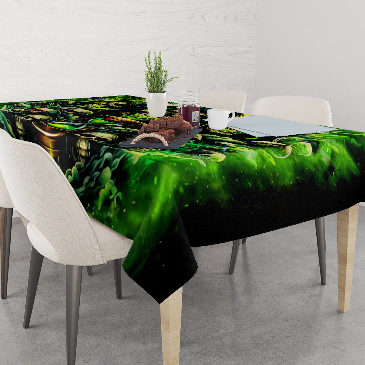 Flame Skull Tablecloth I Have 3 Sides Quite Sweet Funny Crazy - Wonder Print Shop