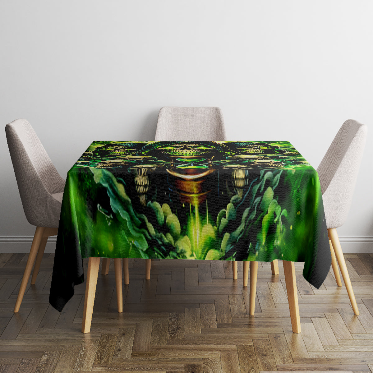 Flame Skull Tablecloth I Have 3 Sides Quite Sweet Funny Crazy - Wonder Print Shop