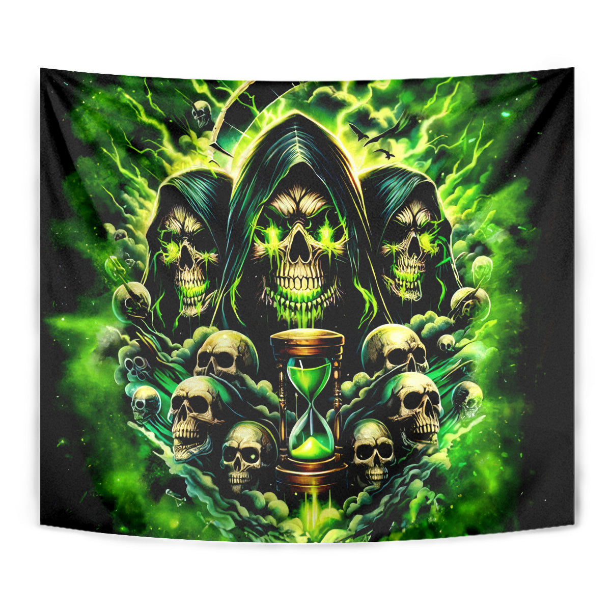 Flame Skull Tapestry I Have 3 Sides Quite Sweet Funny Crazy - Wonder Print Shop