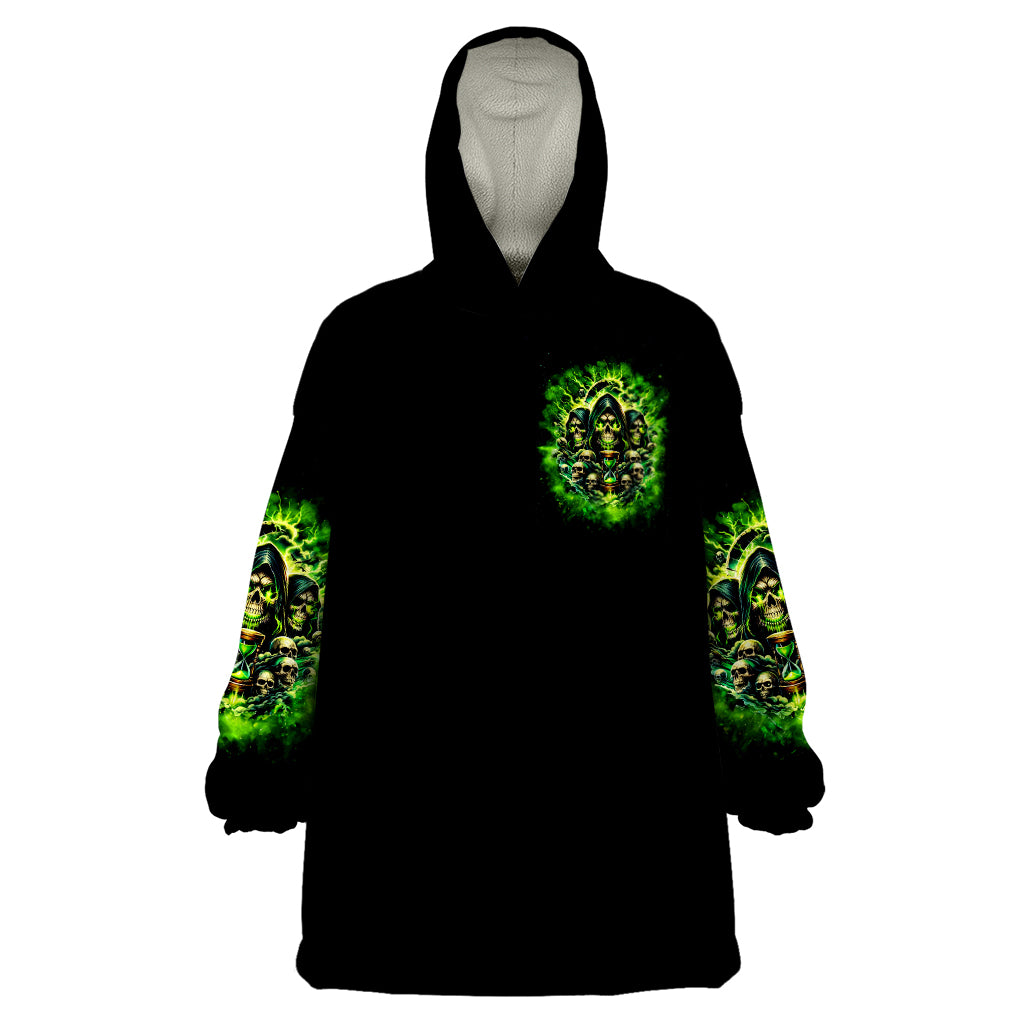 Flame Skull Wearable Blanket Hoodie I Have 3 Sides Quite Sweet Funny Crazy - Wonder Print Shop