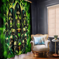 Flame Skull Window Curtain I Have 3 Sides Quite Sweet Funny Crazy - Wonder Print Shop
