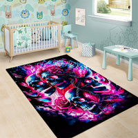 Flame Skull Area Rug The Good Girl In Me Got Tired Of The Bullshit - Wonder Print Shop