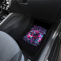 Flame Skull Car Mats The Good Girl In Me Got Tired Of The Bullshit - Wonder Print Shop