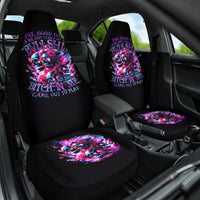 Flame Skull Car Seat Cover The Good Girl In Me Got Tired Of The Bullshit - Wonder Print Shop