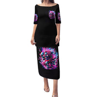 Flame Skull Family Matching Puletasi and Hawaiian Shirt The Good Girl In Me Got Tired Of The Bullshit - Wonder Print Shop