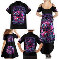 Flame Skull Family Matching Summer Maxi Dress and Hawaiian Shirt The Good Girl In Me Got Tired Of The Bullshit - Wonder Print Shop