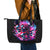 Flame Skull Leather Tote Bag The Good Girl In Me Got Tired Of The Bullshit - Wonder Print Shop