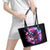 Flame Skull Leather Tote Bag The Good Girl In Me Got Tired Of The Bullshit - Wonder Print Shop