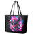 Flame Skull Leather Tote Bag The Good Girl In Me Got Tired Of The Bullshit - Wonder Print Shop