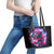 Flame Skull Leather Tote Bag The Good Girl In Me Got Tired Of The Bullshit - Wonder Print Shop