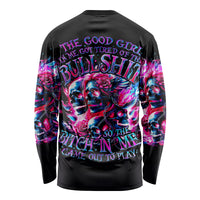 Flame Skull Long Sleeve Shirt The Good Girl In Me Got Tired Of The Bullshit - Wonder Print Shop