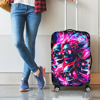 Flame Skull Luggage Cover The Good Girl In Me Got Tired Of The Bullshit - Wonder Print Shop