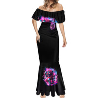 Flame Skull Mermaid Dress The Good Girl In Me Got Tired Of The Bullshit - Wonder Print Shop