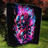 Flame Skull Quilt The Good Girl In Me Got Tired Of The Bullshit - Wonder Print Shop