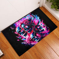 Flame Skull Rubber Doormat The Good Girl In Me Got Tired Of The Bullshit - Wonder Print Shop