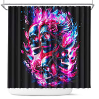 Flame Skull Shower Curtain The Good Girl In Me Got Tired Of The Bullshit