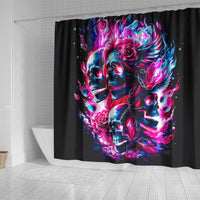 Flame Skull Shower Curtain The Good Girl In Me Got Tired Of The Bullshit