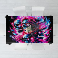 Flame Skull Tablecloth The Good Girl In Me Got Tired Of The Bullshit - Wonder Print Shop