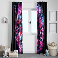 Flame Skull Window Curtain The Good Girl In Me Got Tired Of The Bullshit - Wonder Print Shop