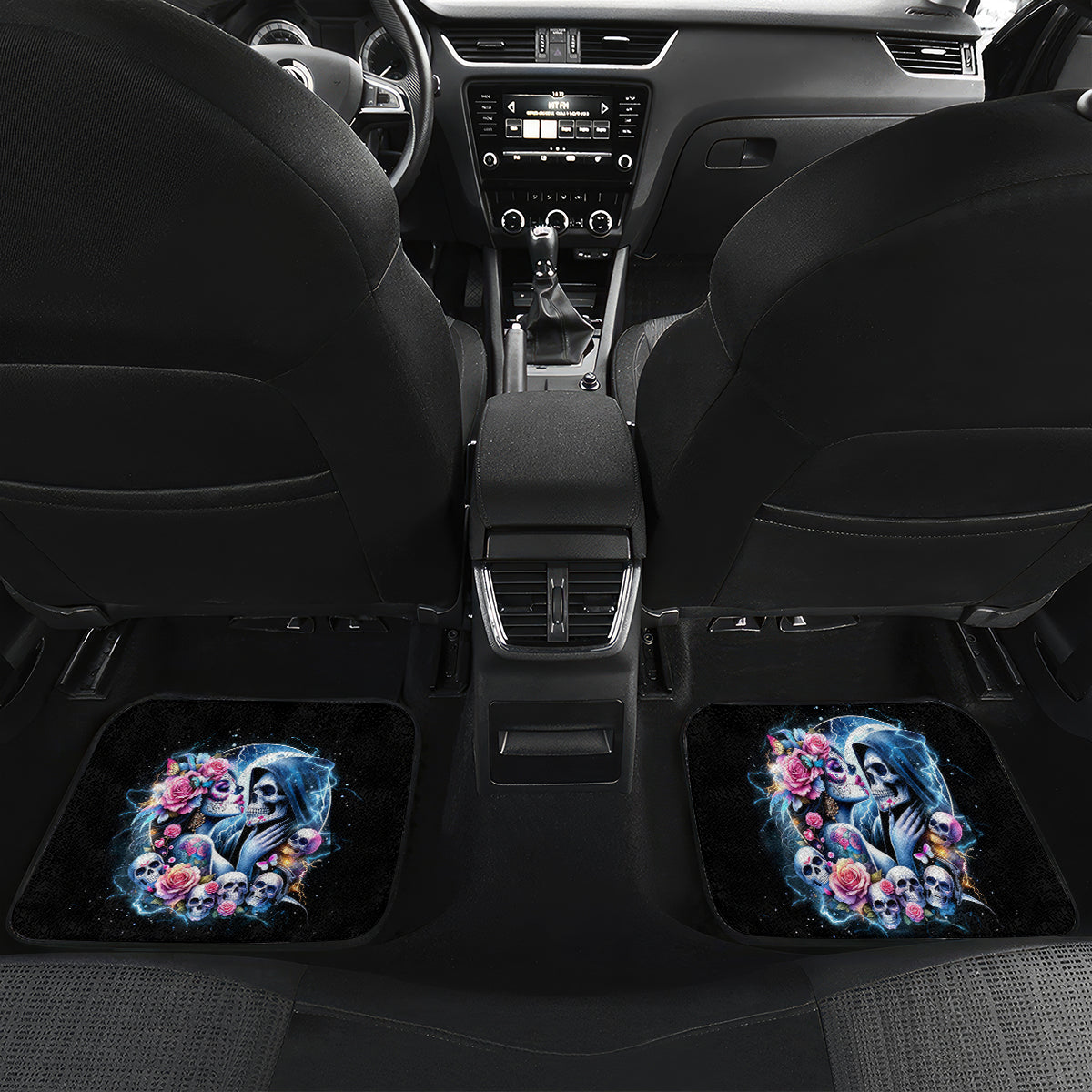 Couple Skull Car Mats From Our Firse Kiss - Wonder Print Shop