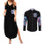 Couple Skull Couples Matching Summer Maxi Dress and Long Sleeve Button Shirt From Our Firse Kiss - Wonder Print Shop