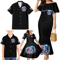 Couple Skull Family Matching Mermaid Dress and Hawaiian Shirt From Our Firse Kiss - Wonder Print Shop