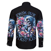 Couple Skull Family Matching Mermaid Dress and Hawaiian Shirt From Our Firse Kiss - Wonder Print Shop