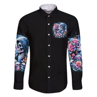 Couple Skull Family Matching Off Shoulder Maxi Dress and Hawaiian Shirt From Our Firse Kiss - Wonder Print Shop