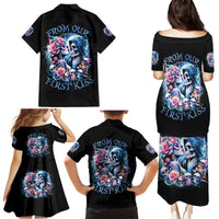 Couple Skull Family Matching Puletasi and Hawaiian Shirt From Our Firse Kiss - Wonder Print Shop