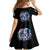 Couple Skull Family Matching Short Sleeve Bodycon Dress and Hawaiian Shirt From Our Firse Kiss - Wonder Print Shop