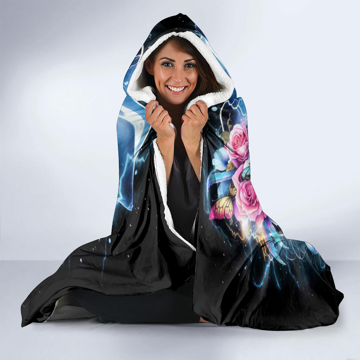 Couple Skull Hooded Blanket From Our Firse Kiss