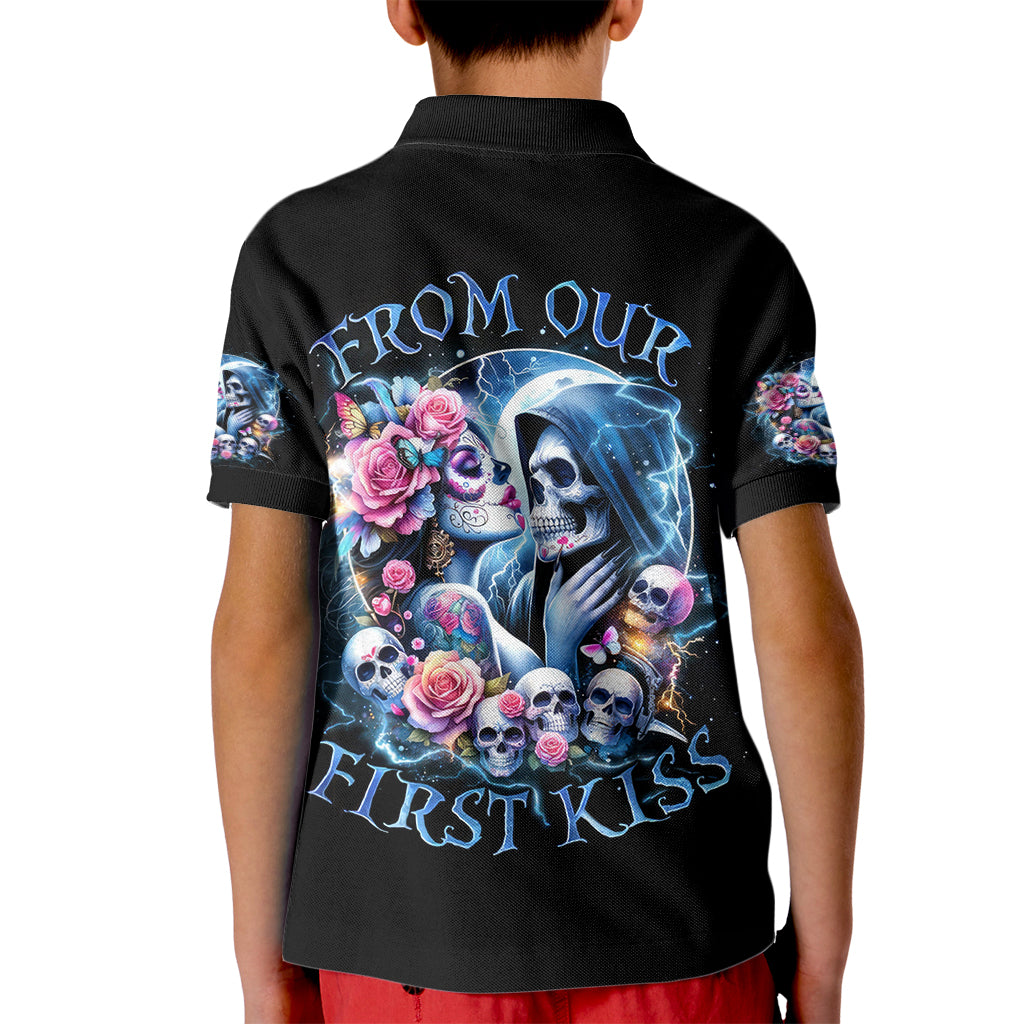 Couple Skull Kid Polo Shirt From Our Firse Kiss - Wonder Print Shop