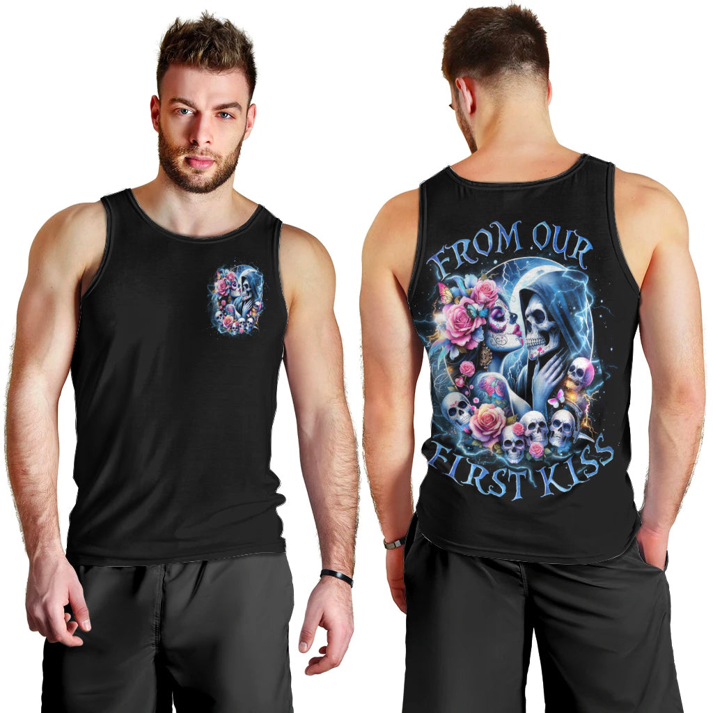 Couple Skull Men Tank Top From Our Firse Kiss - Wonder Print Shop