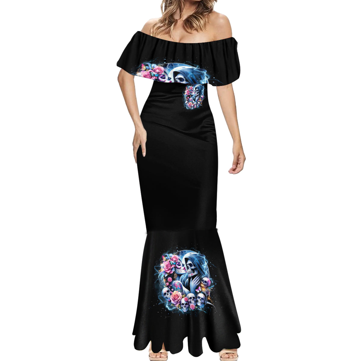 Couple Skull Mermaid Dress From Our Firse Kiss - Wonder Print Shop