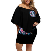Couple Skull Off Shoulder Short Dress From Our Firse Kiss - Wonder Print Shop