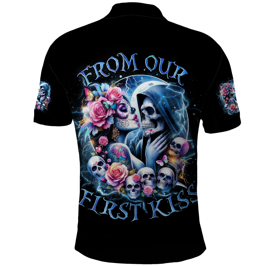 Couple Skull Polo Shirt From Our Firse Kiss - Wonder Print Shop