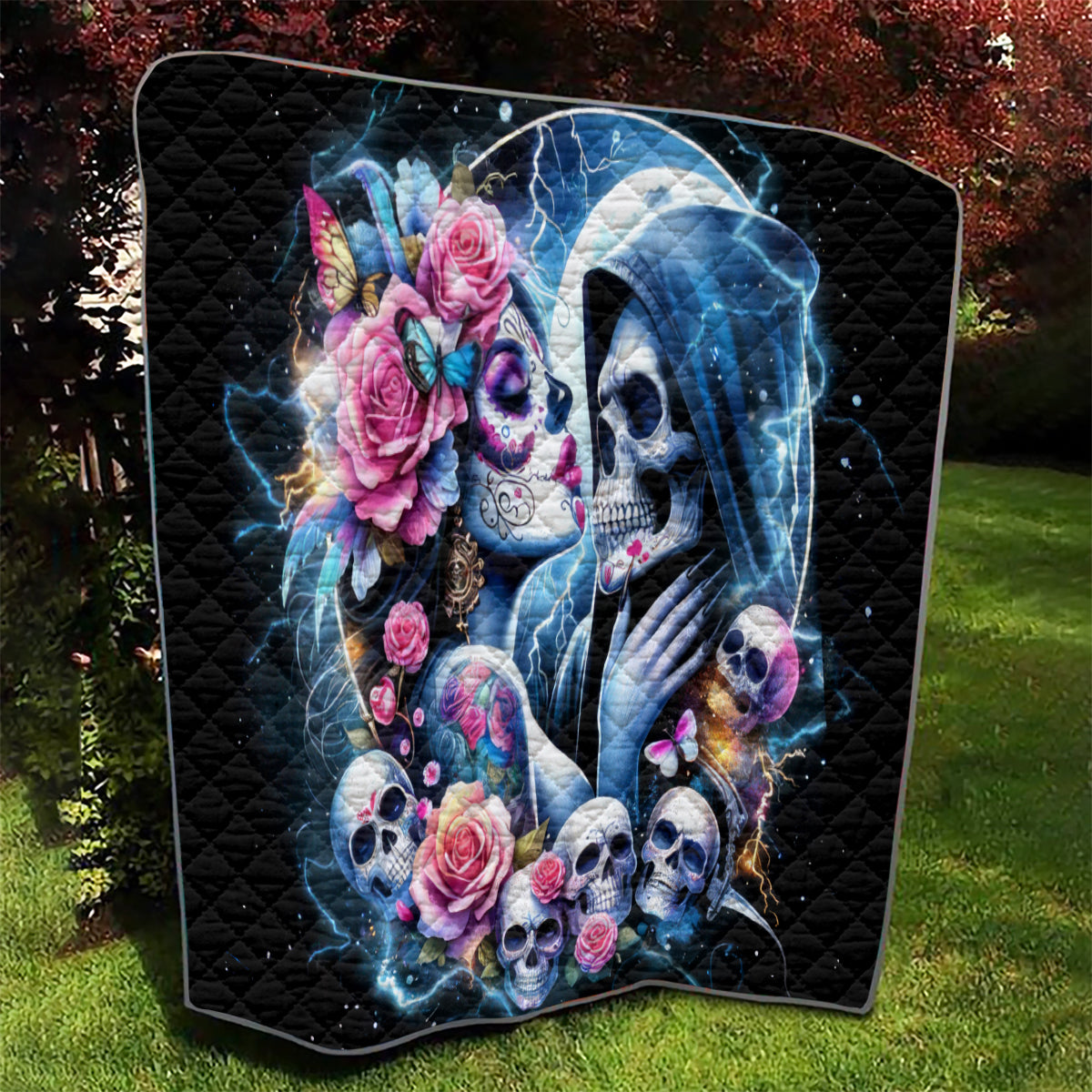 Couple Skull Quilt From Our Firse Kiss - Wonder Print Shop
