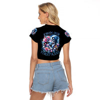 Couple Skull Raglan Cropped T Shirt From Our Firse Kiss - Wonder Print Shop