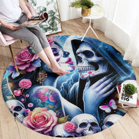Couple Skull Round Carpet From Our Firse Kiss