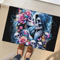 Couple Skull Rubber Doormat From Our Firse Kiss - Wonder Print Shop