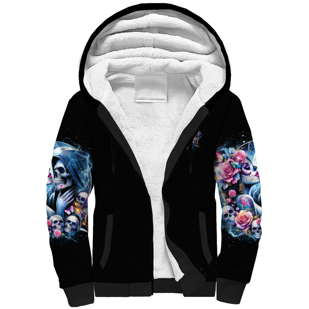 Couple Skull Sherpa Hoodie From Our Firse Kiss - Wonder Print Shop