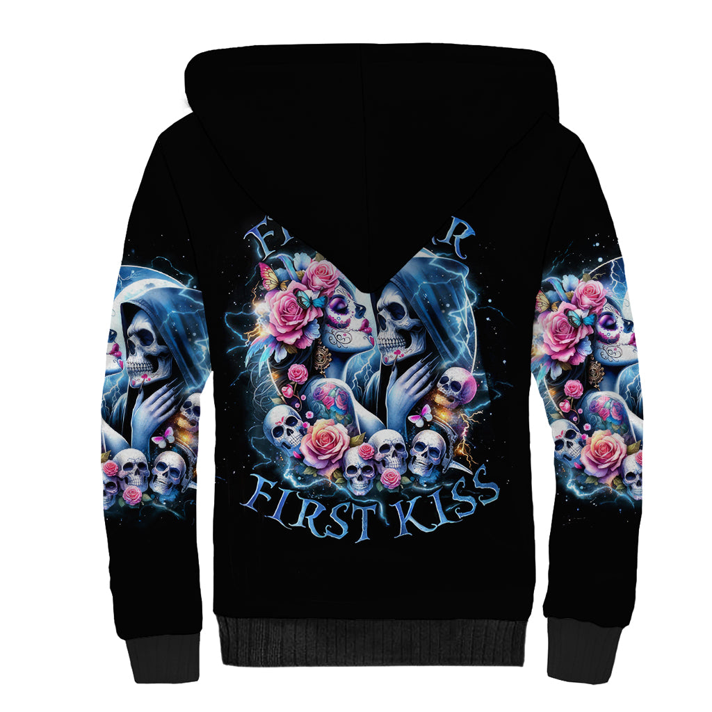 Couple Skull Sherpa Hoodie From Our Firse Kiss - Wonder Print Shop