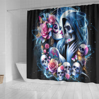 Couple Skull Shower Curtain From Our Firse Kiss